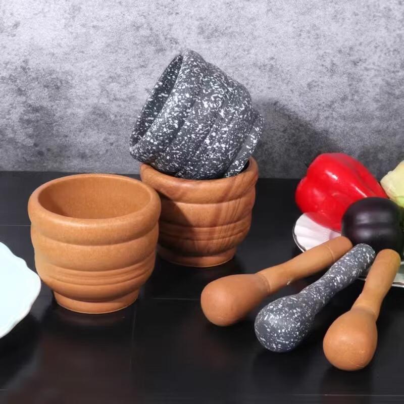 Zhi Shi Large Garlic Press Mortar and Pestle Set