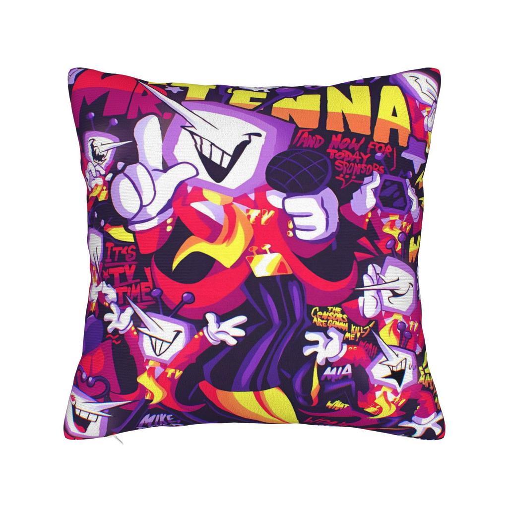 Deltarune Tenna It Is TV Time Pillow Case Soft Pillow Cover Novelty Cushion Cover For Living Room Bed Chair
