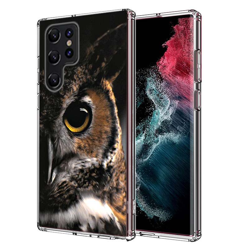 Снежная Милая Сова Животное Capa Чехол для Телефона Для Samsung S26 Ultra S25 Edge Galaxy S23 S21 S20 S24 FE S22 S10 Plus Чехол Прозрачный ТПУ Корпус