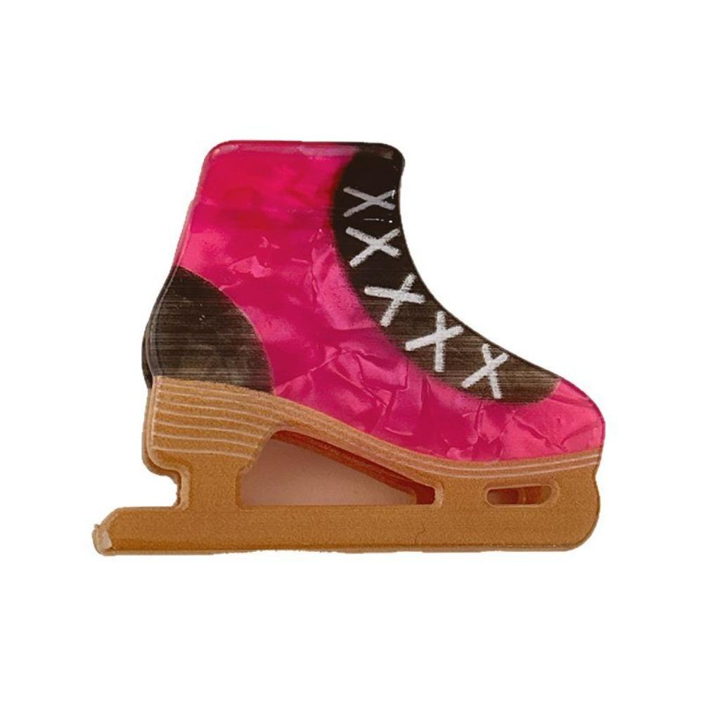 Sports Style Badminton Hair Claw PVC Book Shape Hair Clip Cute Roller Skates Shark Clip  Party