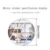 1Set Modern Style 3D Basketball/Football/Rugby Shaped Mirror Wall Sticker Gold/Silver/Black Wall Art Waterproof PVC Mirror Decal