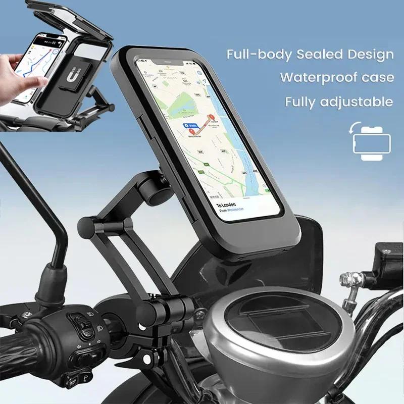 360° Swivel Adjustable Waterproof Motorcycle Bike Mobile Phone Holder Support Universal Bicycle GPS Motorcycle Cellphone Holder