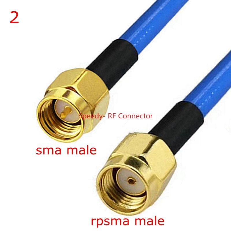 Коаксиальный кабель RG405 SMA на SMA Разъем папа/мама RPSMA на SMA Прямой угол Обжимной для RG405 Высокочастотный тест 50 Ом Быстрый Латунь