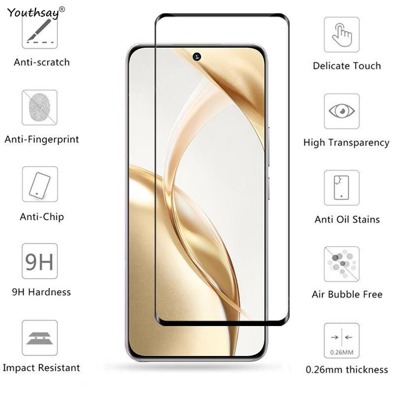 Стекло на весь экран для Honor 200 Защитное стекло для экрана Honor 200 Закаленное стекло 3D Защитная пленка для телефона для Honor 200