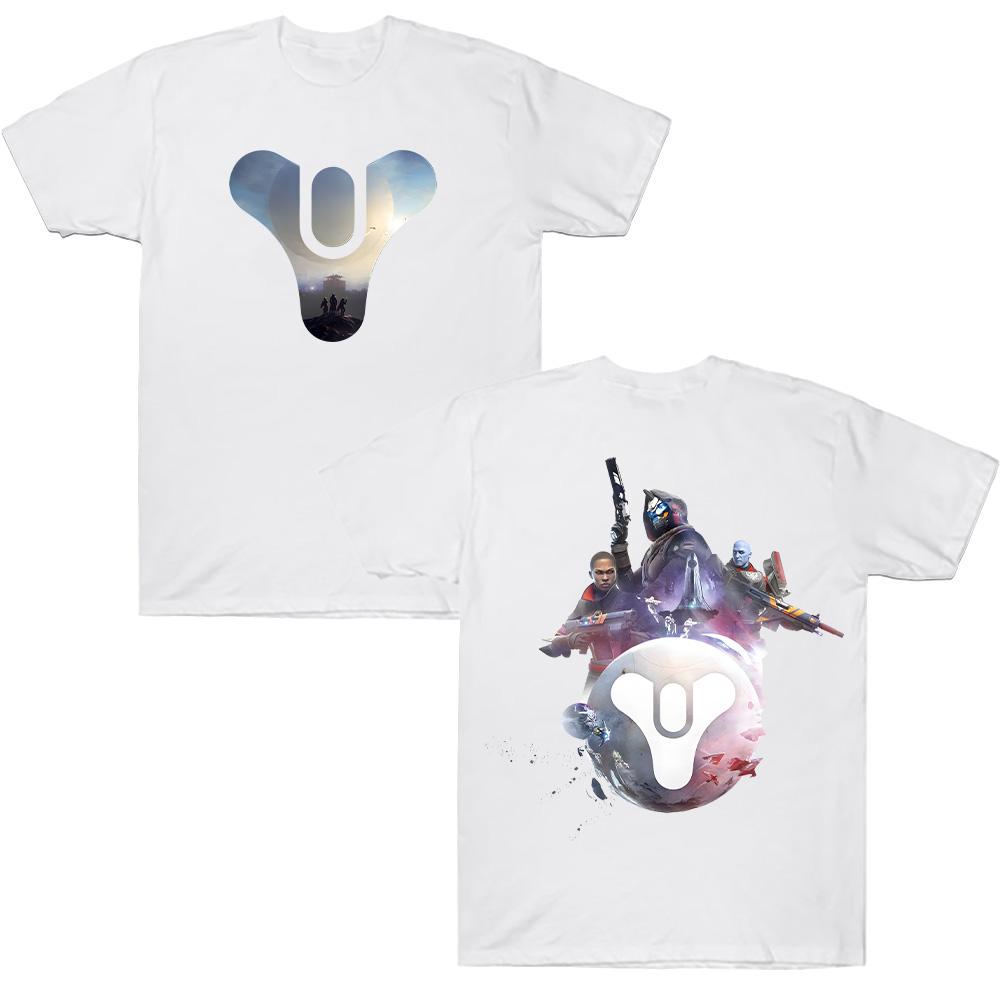 Футболка Destiny 2 Унисекс Хлопковая Футболка Игровой Принт Топы Летняя Мода Новый Комфорт Повседневная Одежда Круглый Вырез Короткий Рукав