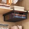Hanging Pullout Drawer Basket Under Cabinet Organizer Under Shelf Storage Organizer for Office Bookshelf Closet