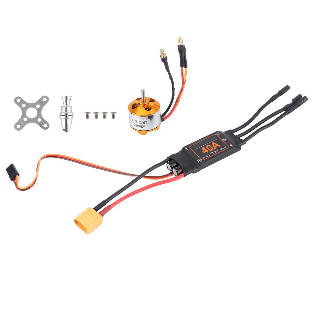 2212 KV2200 Motor 40A Brushless ESC XT60 RC Motor ESC Set for Drone Helicopter FPV