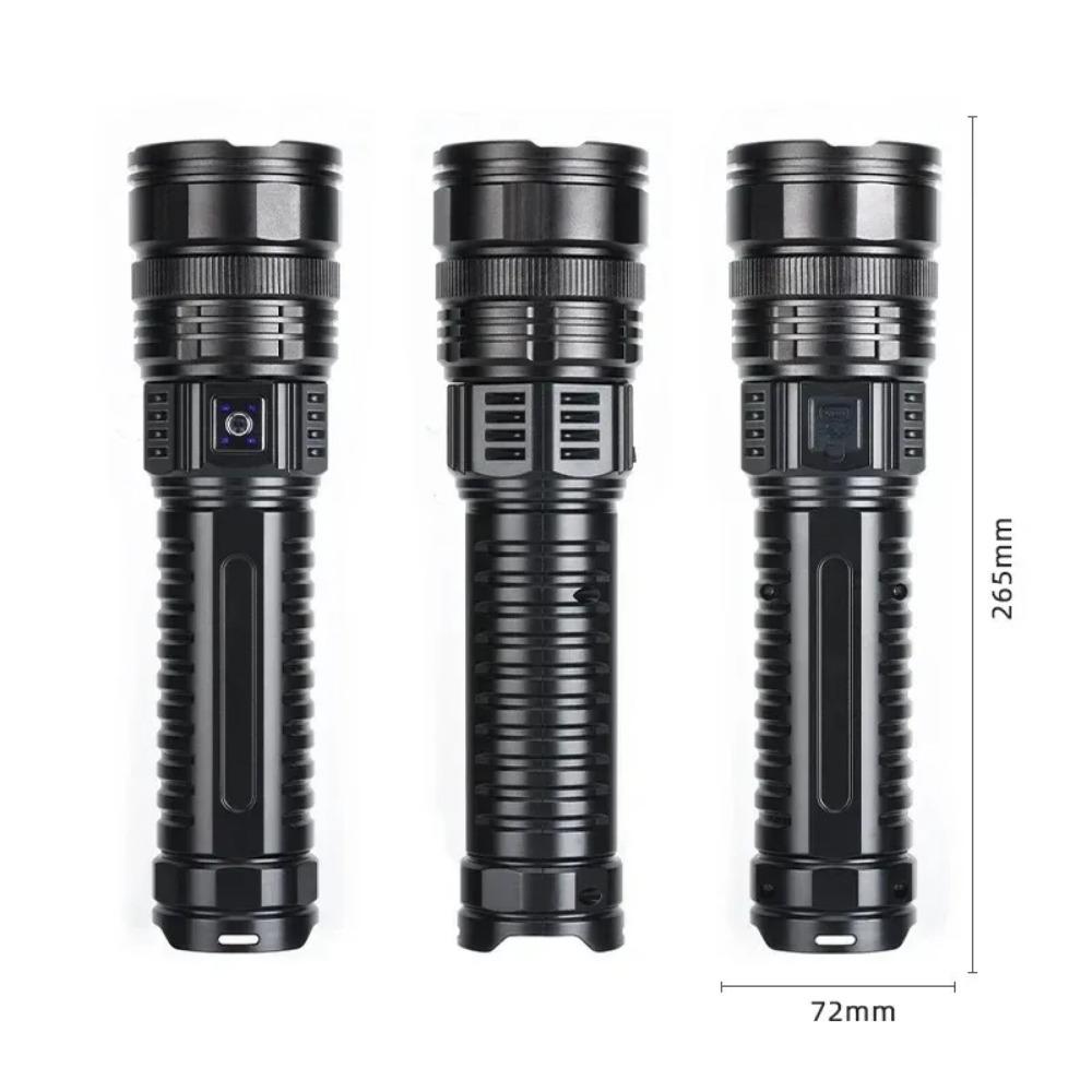 Ultra Bright Torch Built-in Battery Flash Light Emergency Spotlights 5km 1500W Most Powerful Led Flashlights