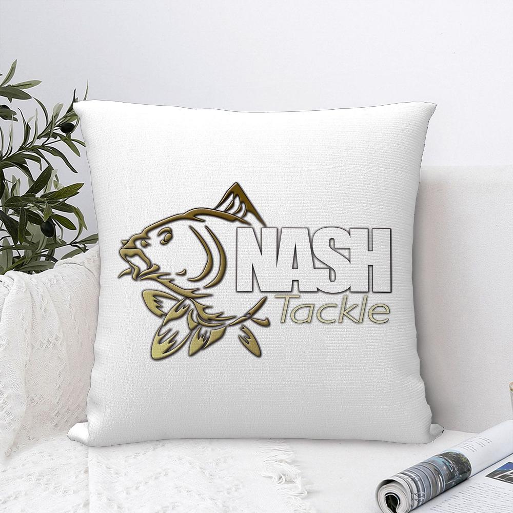 Чехол на подушку с логотипом N-Nash Fishing, плюшевая ткань, мягкий чехол на подушку, двусторонний принт, чехол на диванную подушку, декоративный чехол на подушку
