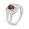 Серебряное кольцо с натуральным гранатом 1.4ct, вес изделия 4,84 гр (2195849)