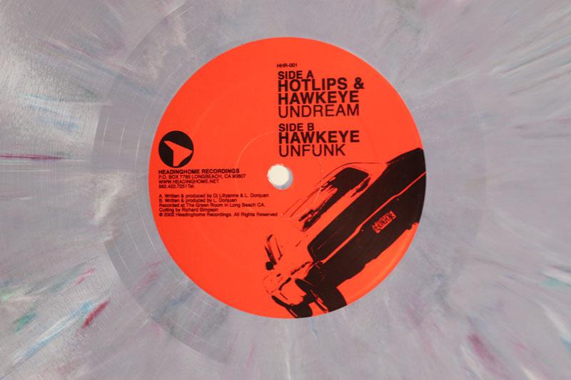 12-дюймовая пластинка HOTLIPS HAWKEYE Undream Unfunk HHR001 Headinghome 2002 США Танцевальная Электроника Б/у