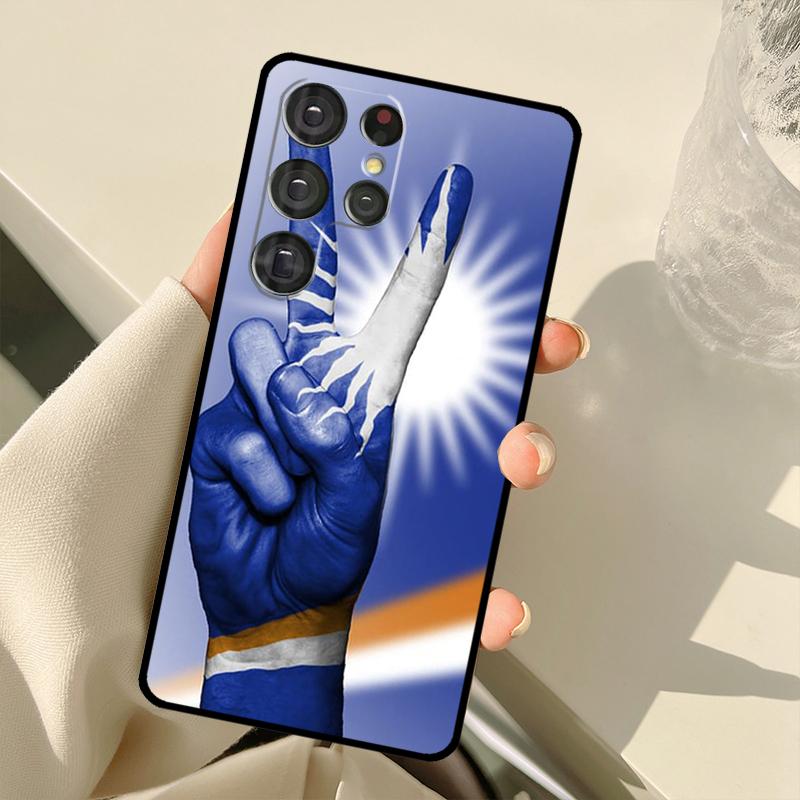 Чехол-футляр с флагом Маршалловых островов для Samsung Galaxy S25 S24 S23 S22 S21 S20 Ultra S9 S10 Plus S21 FE S25 FE Задняя крышка