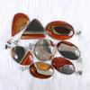 Polychrome Jasper Pendant Sterling Silver Pendant Bezel Pendant Natural Polychrome Pendant Necklace Mix Shape Polychrome Jasper Jewelry