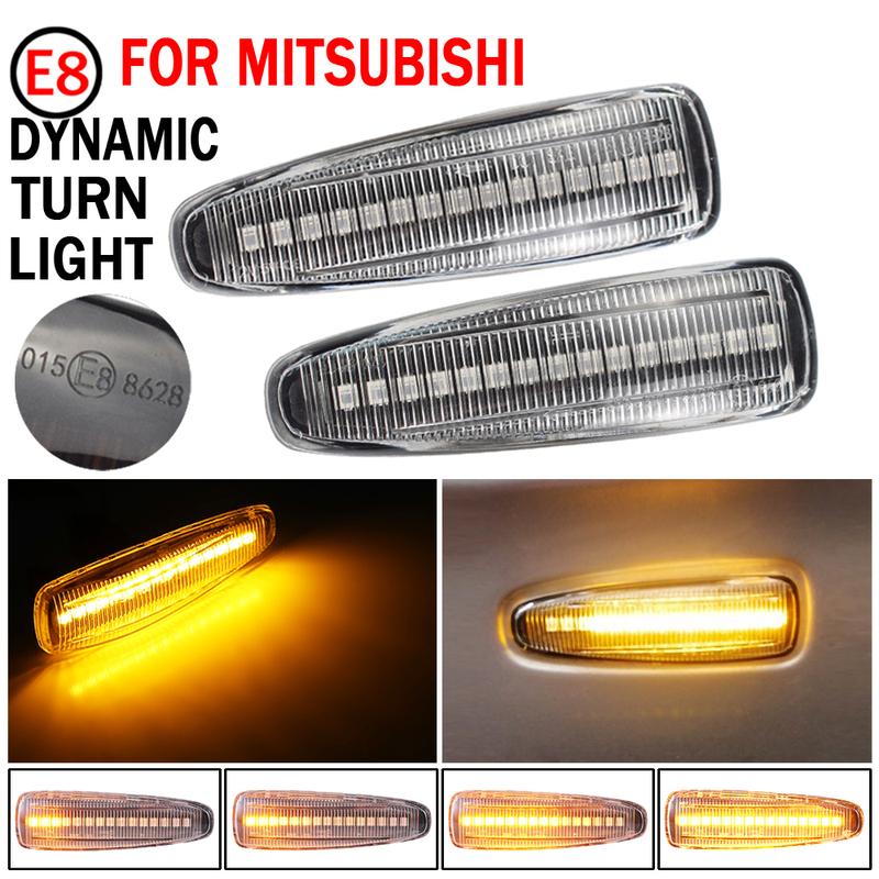 LED Side Fender Dynamic Turn Signal Light Marker Lamp For Mitsubishi Lancer Evolution Evo X Outlander Sport RVR ASX Mirage 2014+