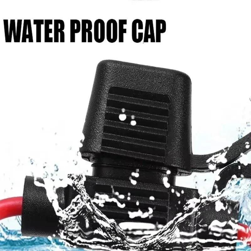 12V 30A in Line Cutoff Switch Socket Damp Proof Fuse Socket Car Mini Waterproof Fuse Box Blade Adapter Splash-proof Box 5-50Pcs Fuses4