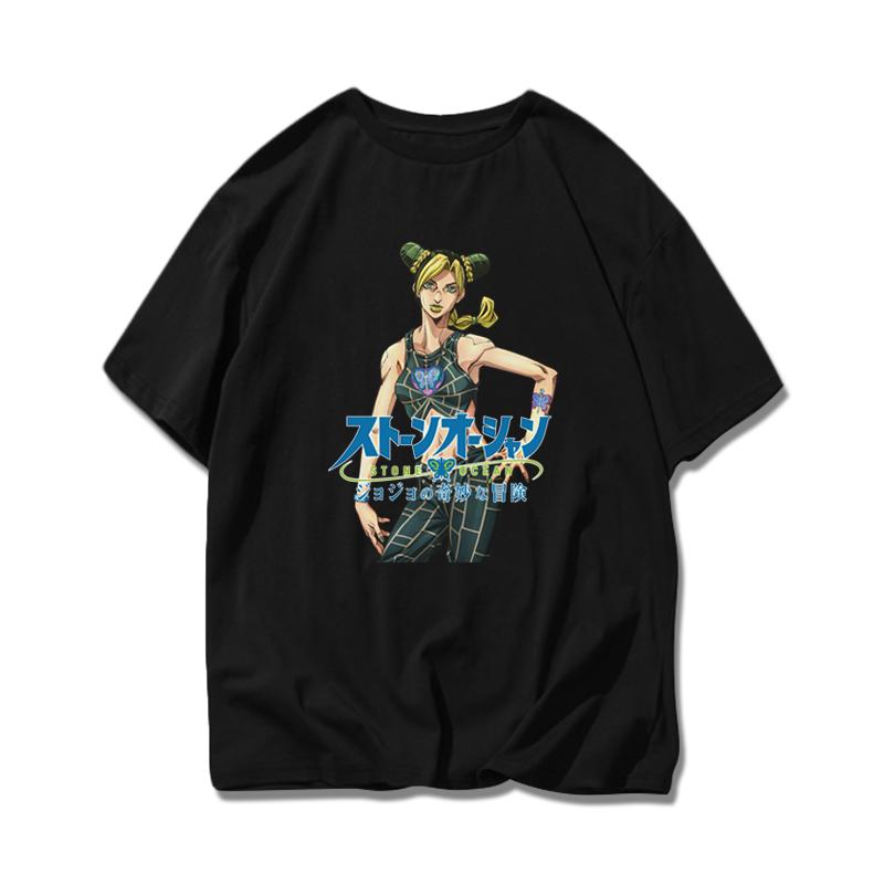 Удивительное приключение ДжоДжо Пустая полоса Сюй Лун Каменный океан Спорт 100% хлопок Футболка Супер горячая мужская и женская футболка с коротким рукавом