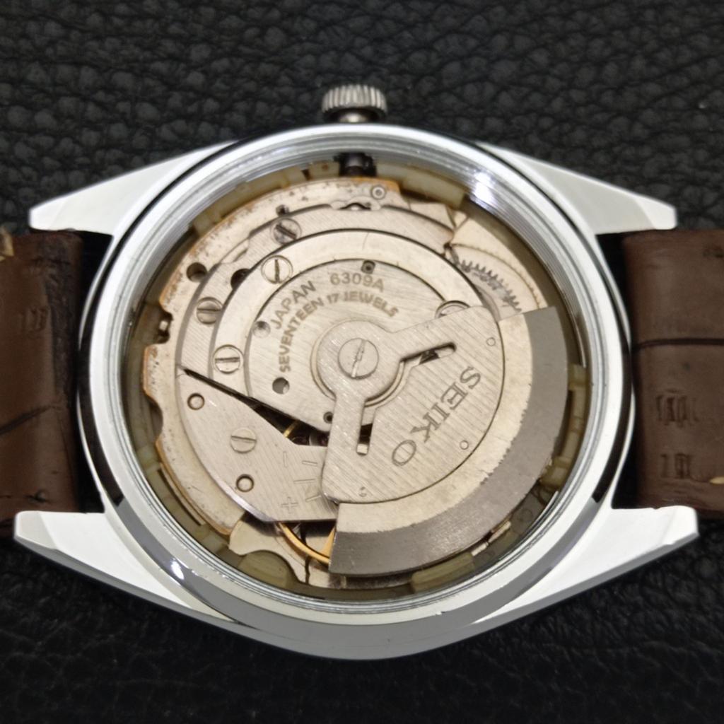 ВИНТАЖНЫЕ АВТОМАТИЧЕСКИЕ ЧАСЫ SEIKO 6309A ЯПОНИЯ МУЖСКИЕ С СЕРЕБРИСТЫМ ЦИФЕРБЛАТОМ a701738-5 R206c-a701738