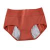 Period Underpants Mid Waist Solid Color Leak Prevention Butt-lifted Good Breathability Elastic Quick-drying
