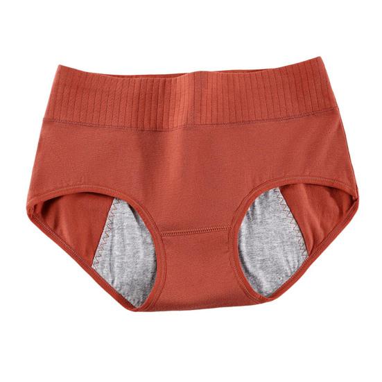 Женские менструальные трусы средней талии, однотонные, с защитой от протекания, с приподнятой попоной, с хорошей воздухопроницаемостью, эластичные