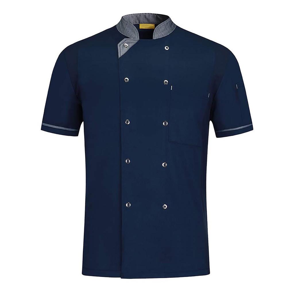 Куртка шеф-повара, униформа шеф-повара, мужская и женская хлопковая куртка с короткими рукавами для кухни, костюм шеф-повара, костюм шеф-повара для ресторана, отеля, кафе, пальто