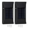 2 Sets Solar Wall Lights Up Down Warm Lighting IP65 Waterproof Garden Fence Lights for Outdoor Use