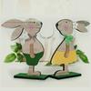Scandinavian Style Wooden Easter Bunny Ornament (1 Set) - New Home Decor Craft Gift Ornament
