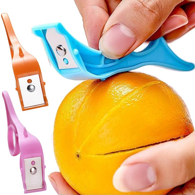 3 In 1 Fruit Peeler Apple Kiwi Peeler Orange Cutter Stainless Steel Portable Manual Kitchen Peeling Tools Manual Stripper Easy To Use Open Citrus