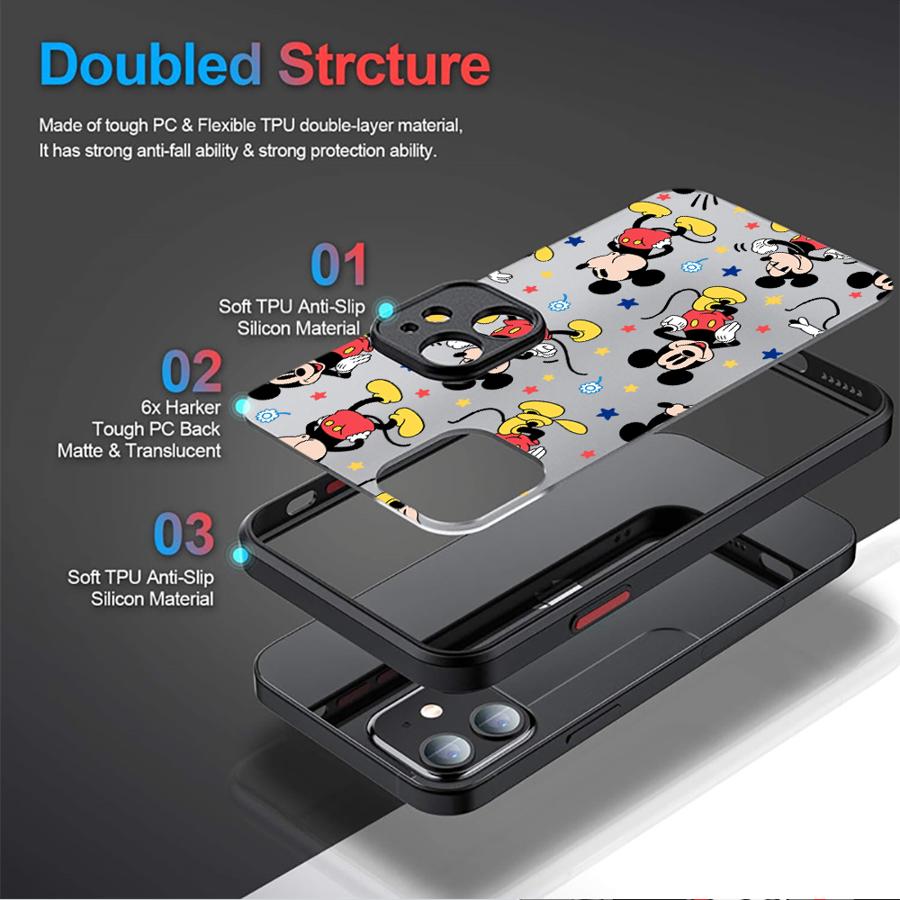 Cool Mickey Back Phone Cover Case for iPhone 17 Pro Max 17e 14 XS XR 15 13 Mini 7 8 SE 16 Plus 11 Air 12