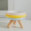 Ceramic Elevated Pet Food Water Bowl Set Cats Dogs Non-Slip High Stand Design Colorful Options