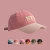 Бейсболка в корейском стиле, модная осенняя новинка, контрастная цветная вставка, вышивка букв, свежая, милая, повседневная