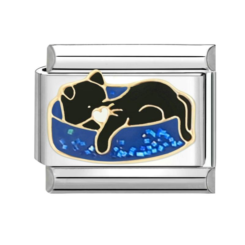 Мультяшные Милые Кошки Собаки Лапа Сердце Ночь Луна Цветы Итальянские Шармы-Звенья Подходят для Браслета из Нержавеющей Стали 9 мм Женщины DIY Изготовление Подарки