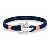 Braided Rope Bracelet Stainless Steel Adjustable Mini Horseshoe Shackle with Screws Bracelets for Men Women Lover