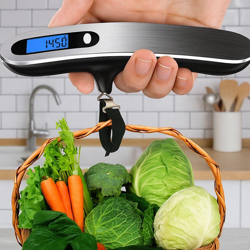 Практичный цифровой LCD-дисплей, ручные весы для багажа, электронные весы высокой точности, подвесные весы для взвешивания багажа для дома