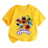 Веселые улыбающиеся зверьки летняя детская футболка с рисунком аниме-принт спортивная футболка с коротким рукавом для мальчиков повседневная одежда Harajuku для девочек кавайная одежда