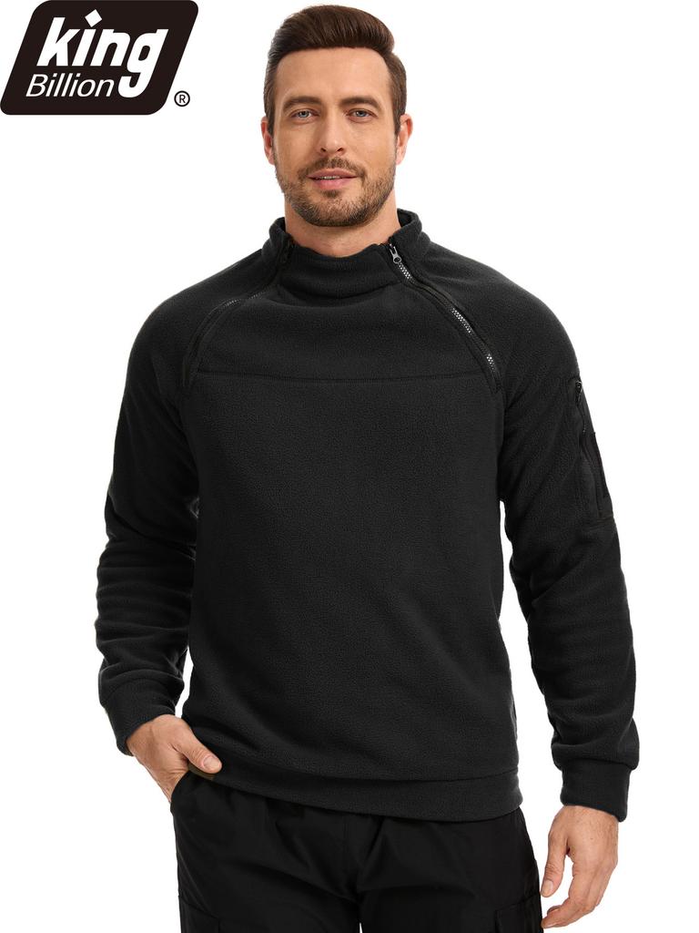 Тактический мужской пуловер с высоким воротником - Осень Зима Утепленный на флисовой подкладке С длинным рукавом Мягкий Удобный Прочный Мужская повседневная толстовка для ежедневной носки