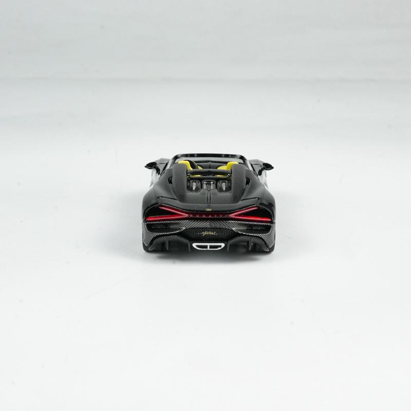 МИНИГТ 1:64 Bugatti W16 Mistral Черный литой автомобильный модель 1058