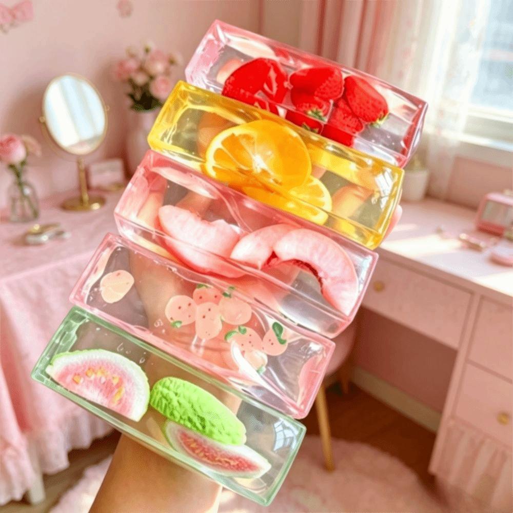 Slow Rebound Fruit Ice Cube Squishy Toy Soft Fruit Slush Squishy Toy Squishy Toy Desk Decor