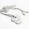 Vintage Mickey Minnie Cartoon Style Necklace With Retro Gemstone Pendant For Unique Fashion