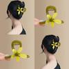 Vibrant Sunflower Medium Shark Hair Clips, Aesthetic Photo-Friendly Back Head Hair Barrettes, Versatile Floral Hair Accessories For Women