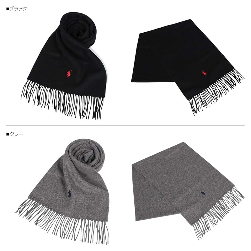 Поло Ральф Лорен (ПОЛО РАЛЬФ ЛОРЕН) глушитель палантин PC0476 001 переработанная шерсть черный черный [продукт]