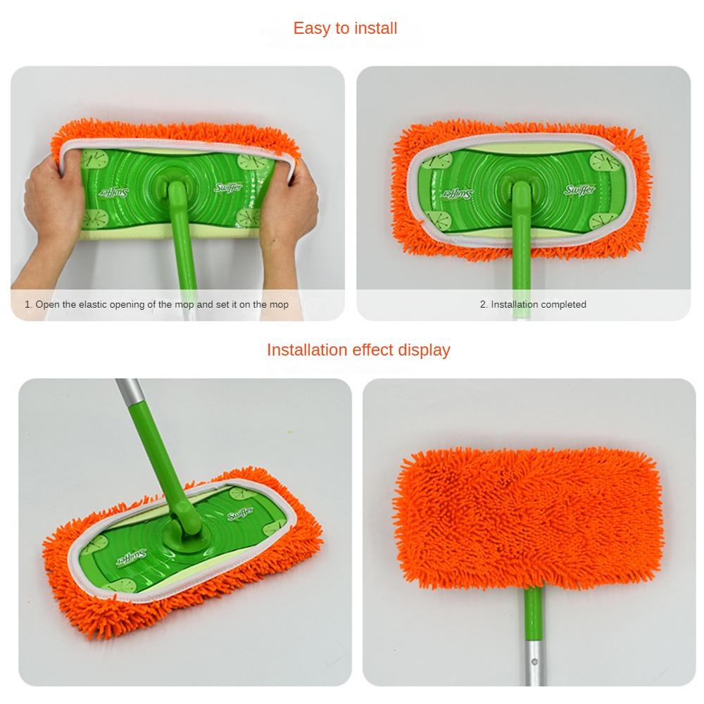 Сменные аксессуары для тряпки для швабры 4 типа Большая площадь очистки Прочный Сильный водопоглощающий Легко устанавливается Волокно накладки для швабры