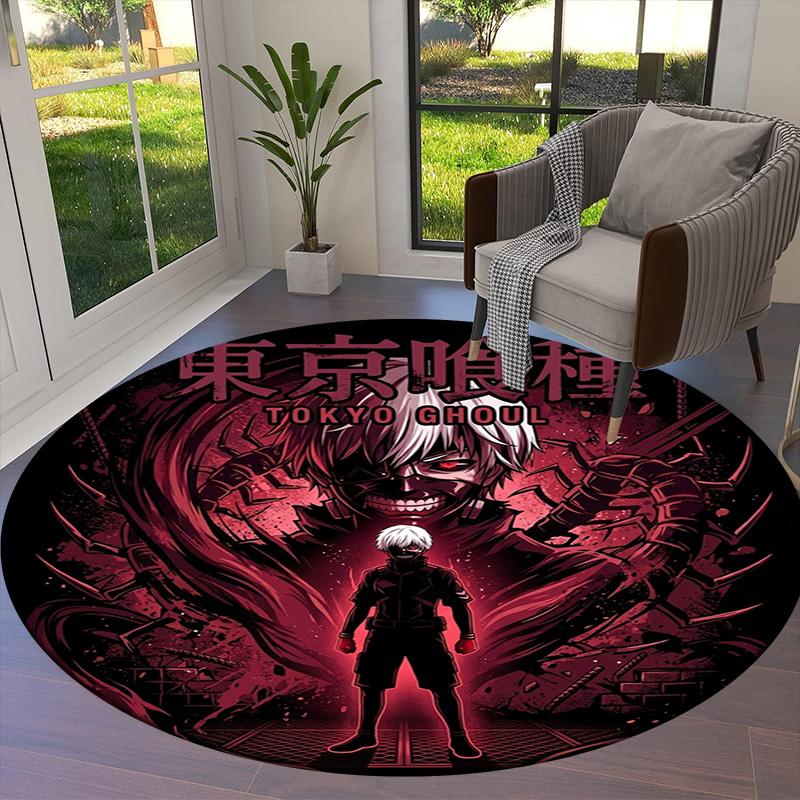 Ковер Tokyo Ghoul Круглый Ковер Ковер Для Гостиной Спальни Дивана Игровой Комнаты Декор Нескользящий Коврик Для Пола