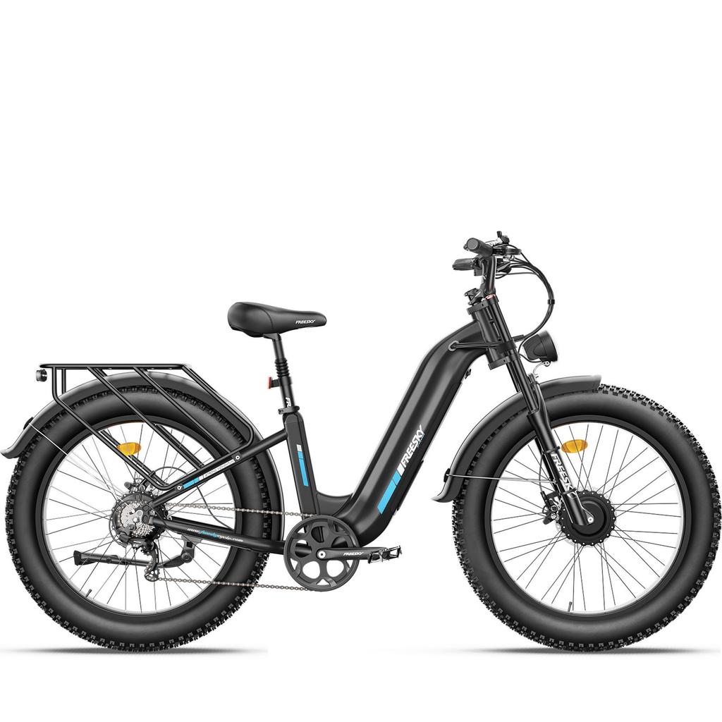 Электровелосипед Freesky M540, 2 * 160 Нм двойной мотор, аккумулятор 48 В 23 Ач, колеса 26*4,0 дюйма, 32 мили в час, ЖК-дисплей, гидравлические тормоза