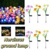 Водонепроницаемый дизайн Солнечные садовые светильники Наземные светильники на солнечных батареях Светильники на солнечных батареях Искусственные растения Нарцисс