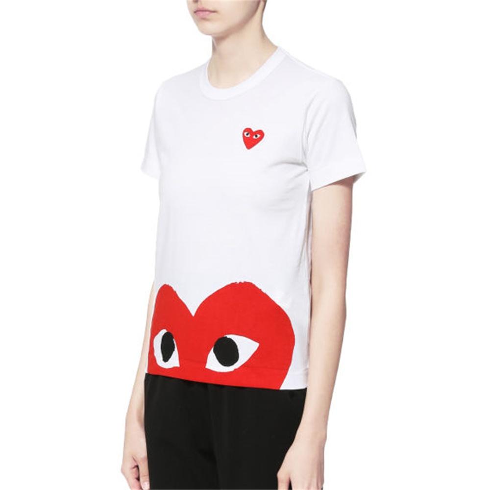 Comme des Garçons PLAY (WMNS) Футболка COMME des GARCONS PLAY с логотипом 'Половина Сердца' 'Белый Красный' Женская AZ-T033-051-1