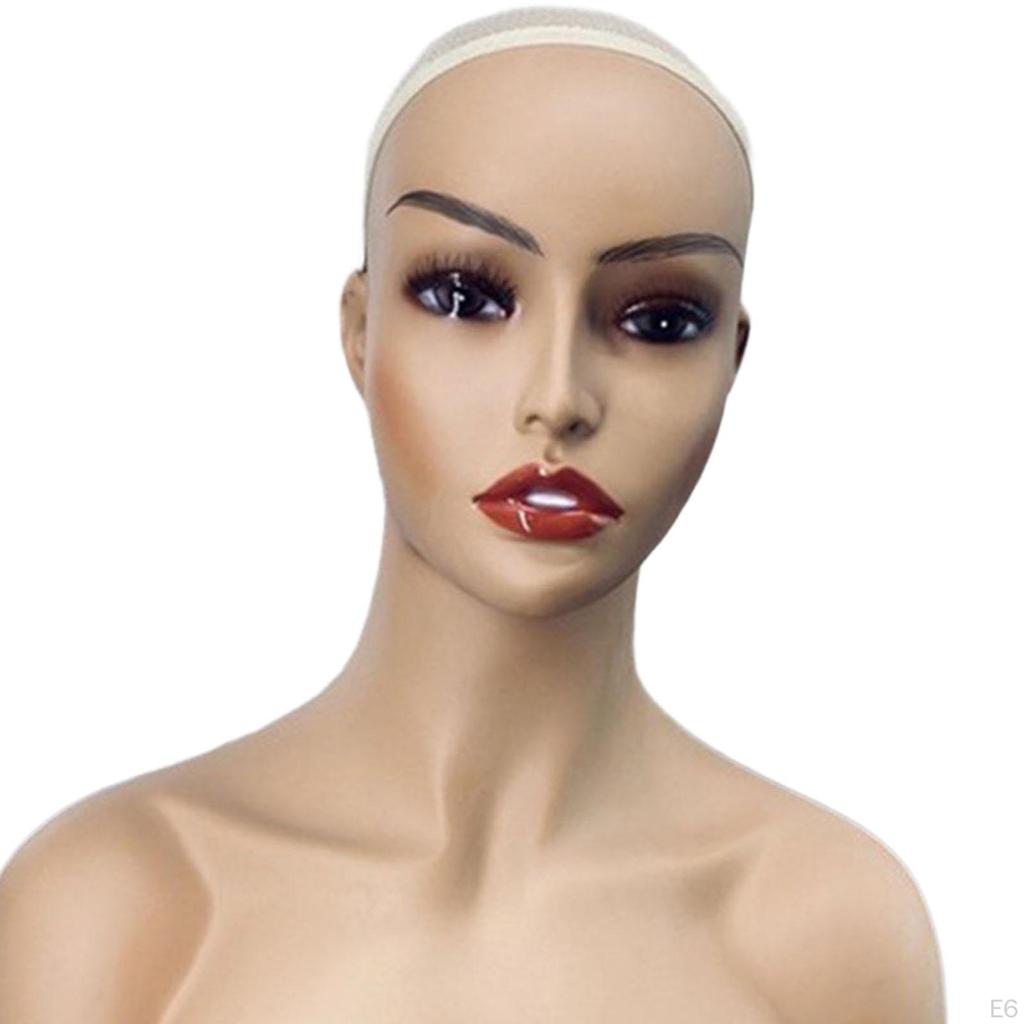 ,Реалистичная голова манекена из ПВХ, косметологическая голова манекена для обучения лицу с плечом