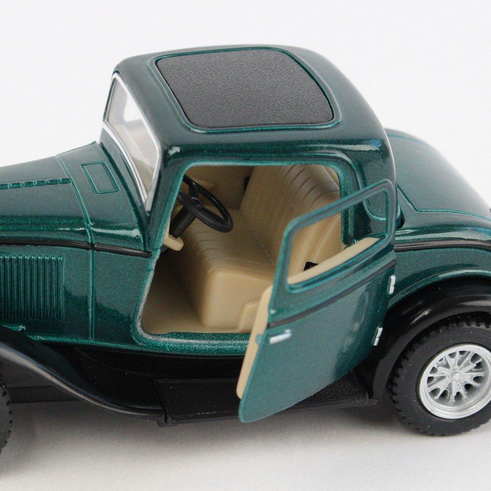 Kinsmart 1932 Ford 3-Window Coupe 1/34 Scale Diecast Model Car, Green