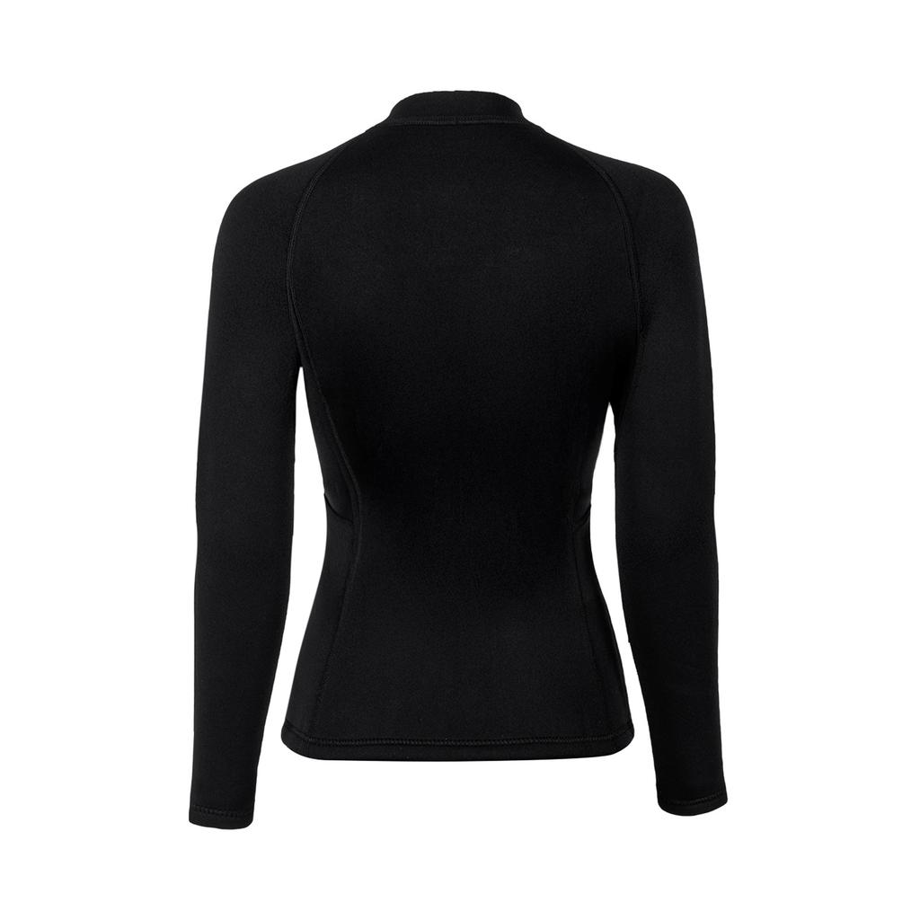 Women Neoprene Wetsuit Jacket Long Sleeve Zipper Design 3mm Thick Stretch Top Water Sports