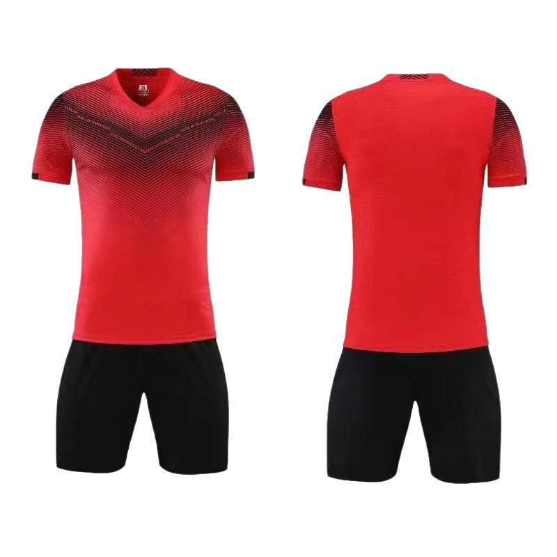 Football jersey set Men's game training jersey Printed jersey Children's adult sports jersey Football men's