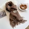 Warm Imitation Wool Scarf Two-sided Winter Long Shawl Classic Cashmere Shawl  Autumn Winter